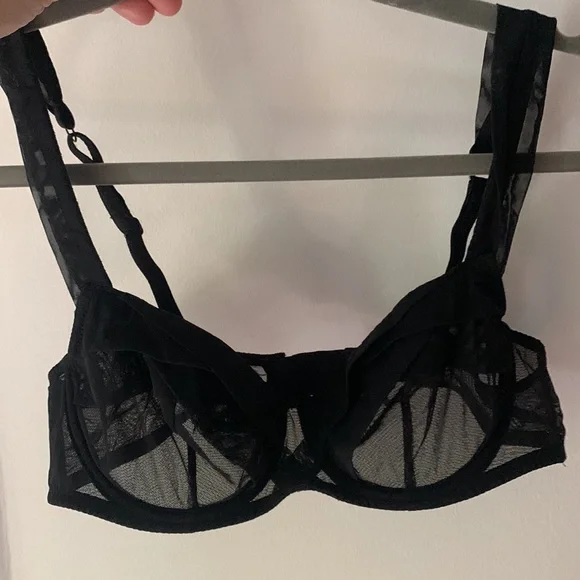 Blue Mesh Underwire Bra - Picture 3 of 3